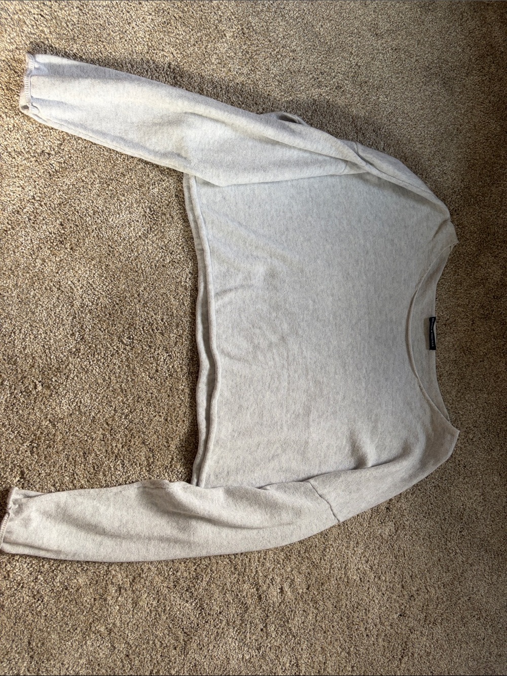 Brandy Melville Off-Shoulder Sweater in Light Cream